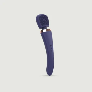 Vibrator de masaj cu cap flexibil Brush Crush - Albastru