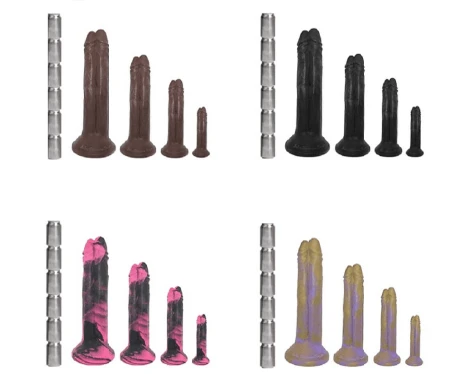 Zwei-in-Eins-DP-Dildo „X-Large Platinum“ aus Silikon, realistisch, 62 cm – Gold