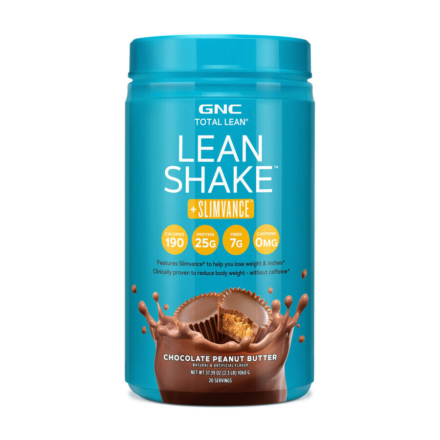 Gnc Total Lean Lean Shake + Slimvance, Proteinshake mit Slimvance, Schokoladengeschmack und Erdnussbutter, 1060 G