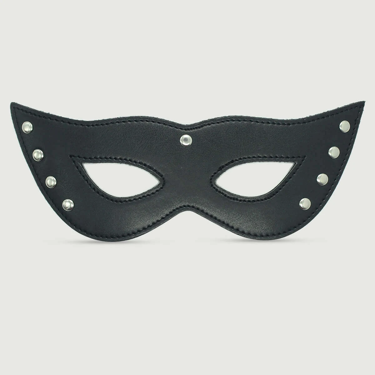 Leder-Augenmaske mit Nieten – Schwarz