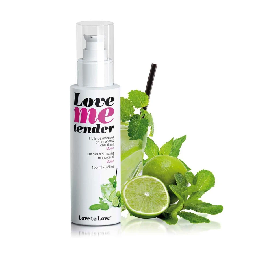 Love Me Tender – Ulei de masaj Luscious & Hot cu aromă de Mojito – 100 ml