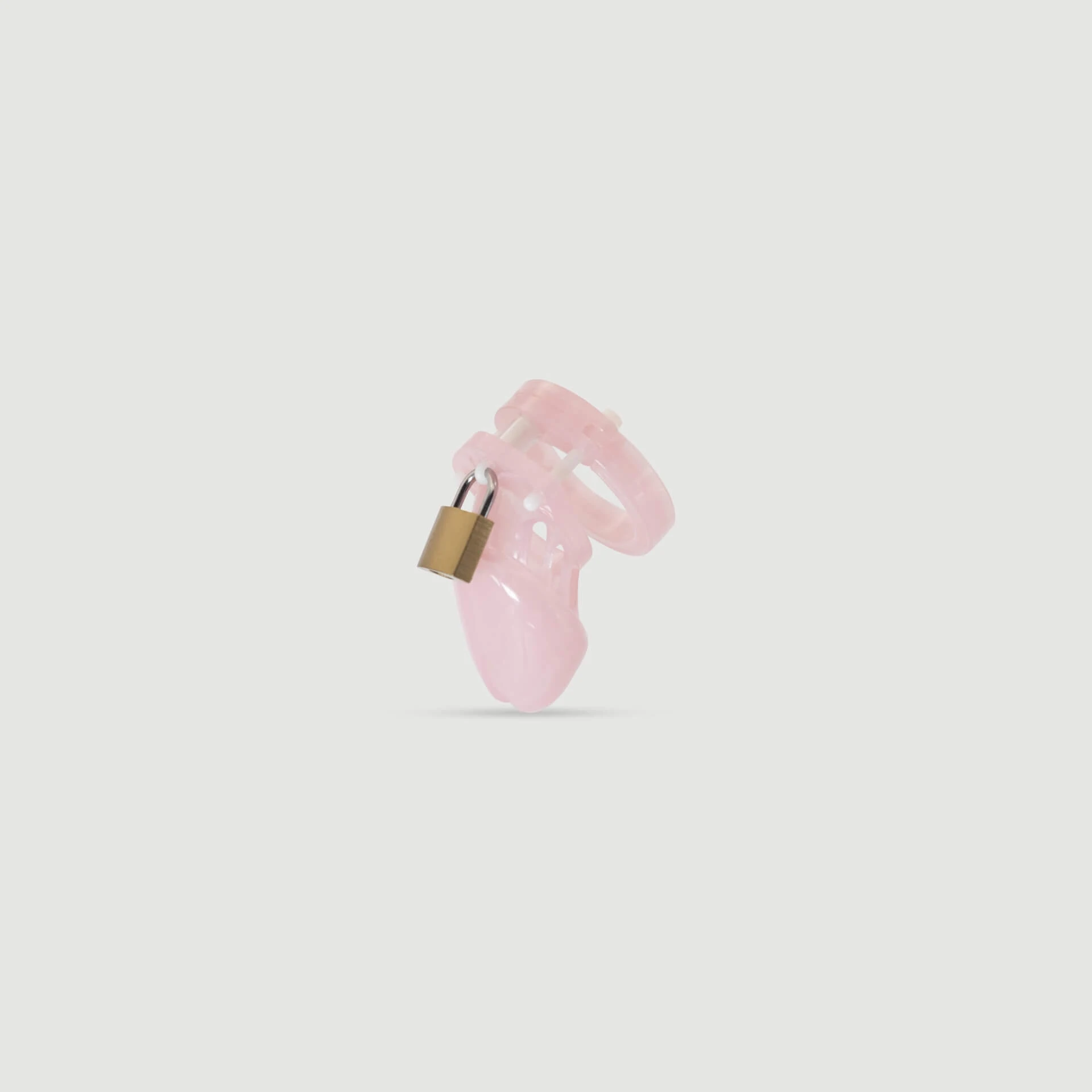 „Lock My Cock“ Keuschheitskäfig aus Kunststoff mit Schloss – Rosa