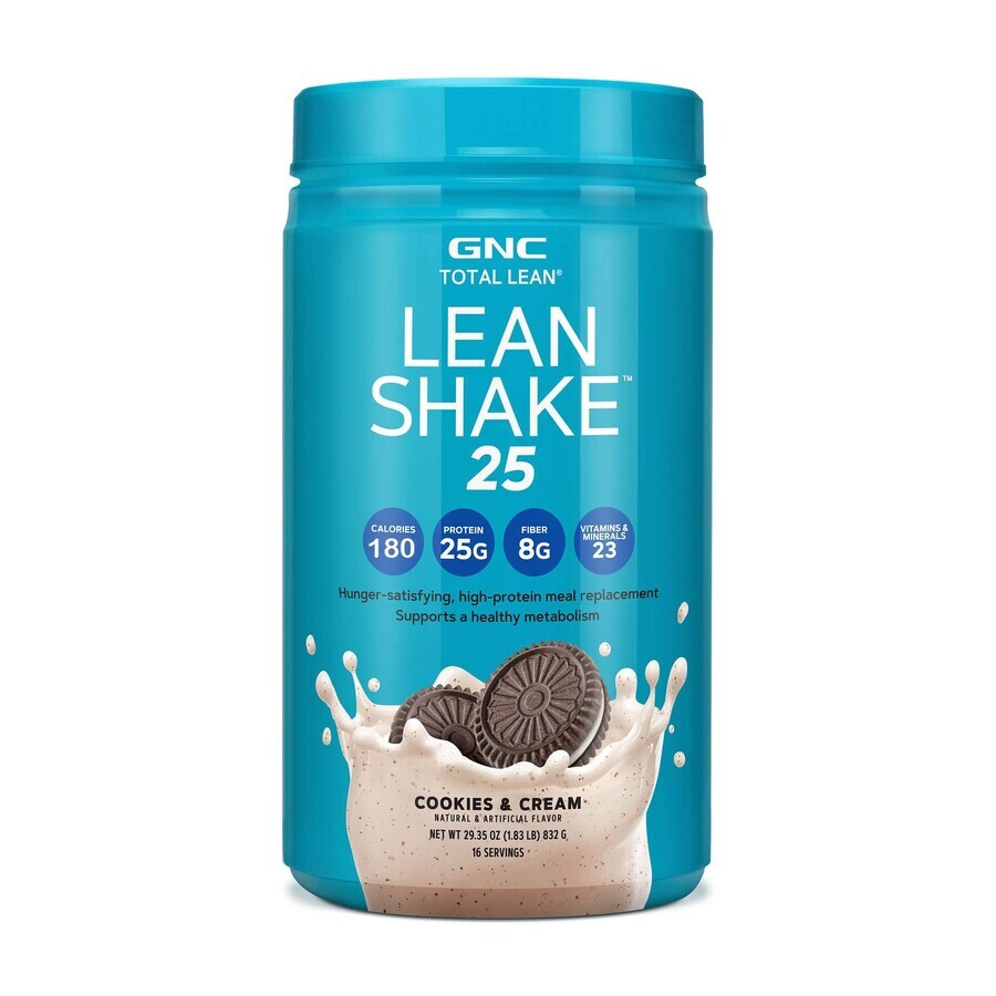 Gnc Total Lean Lean Shake 25, Proteinshake mit Keks- und Schlagsahnegeschmack, 832 G