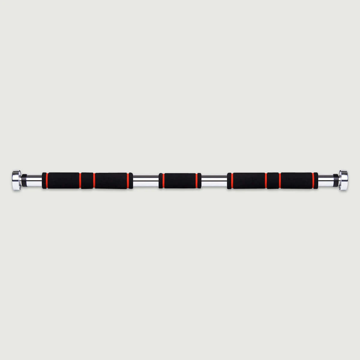 Türstabilisierungsstange mit rutschfester Griffzone und Metallenden, 85–105 cm – Schwarz