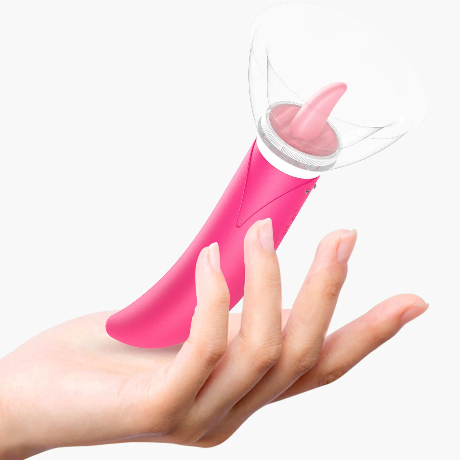 „Double The Pleasure“ 2-in-1-Klitorisstimulator mit Silikonvibrator – Rosa