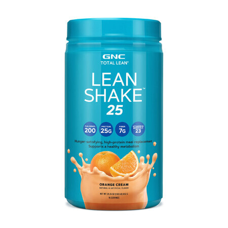 Gnc Total Lean Lean Shake 25, Shake Proteic, Cu Aroma De Portocale, 832 G