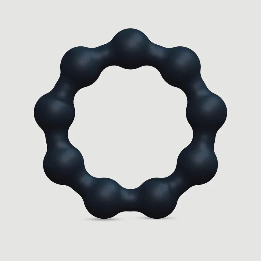 Anneau pénien nervuré en silicone « Maximize » - Noir