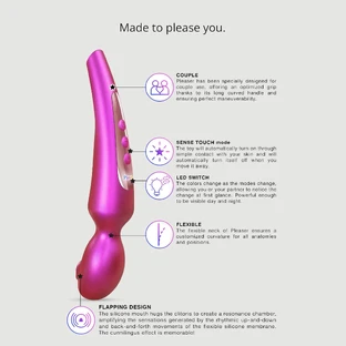 Stimolatore clitorideo a ali Pleaser Premium - Rosa iridescente