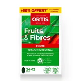 Ortis Fruits & Fibers Forte – regulacja pracy jelit, 24 + 12 tabletek