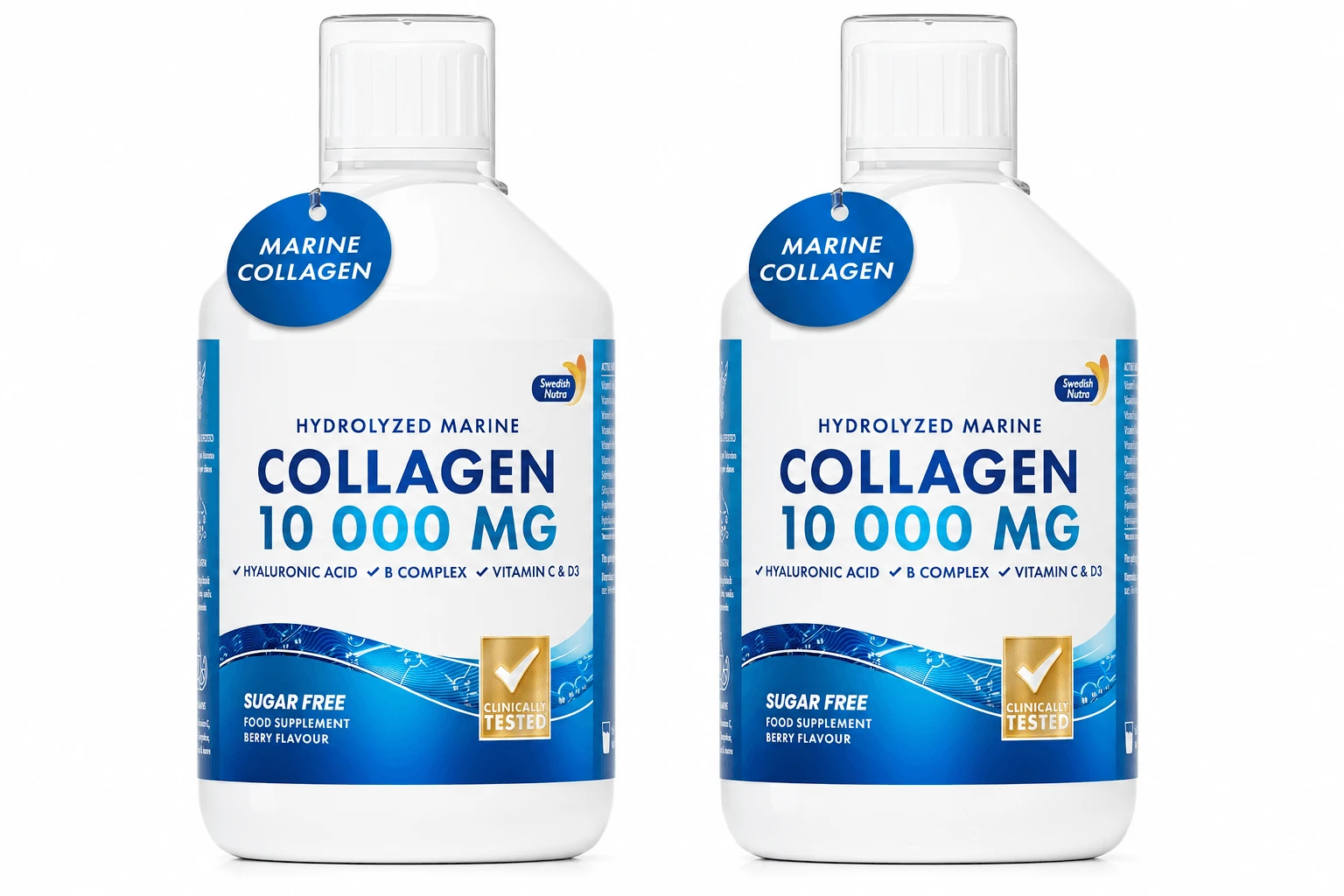 Colagen Marin Hidrolizat 10000mg, 2x500 ml, Swedish Nutra
