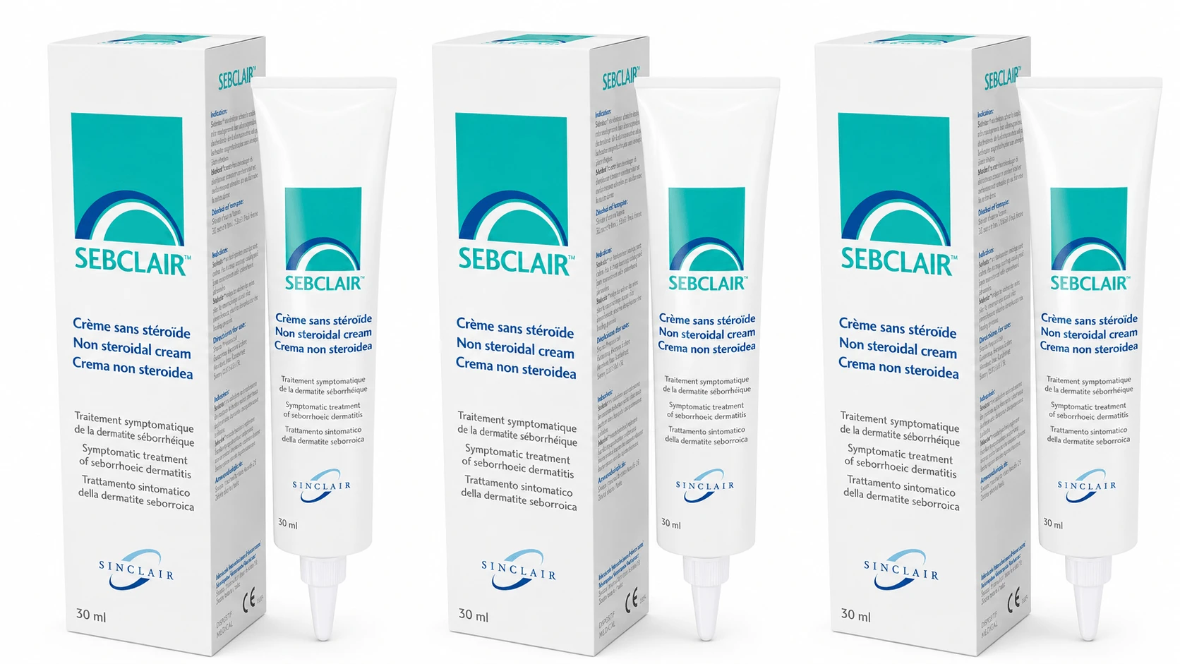 Sebclair Dermal Creme für seborrhoische Dermatitis 3x30 ml
