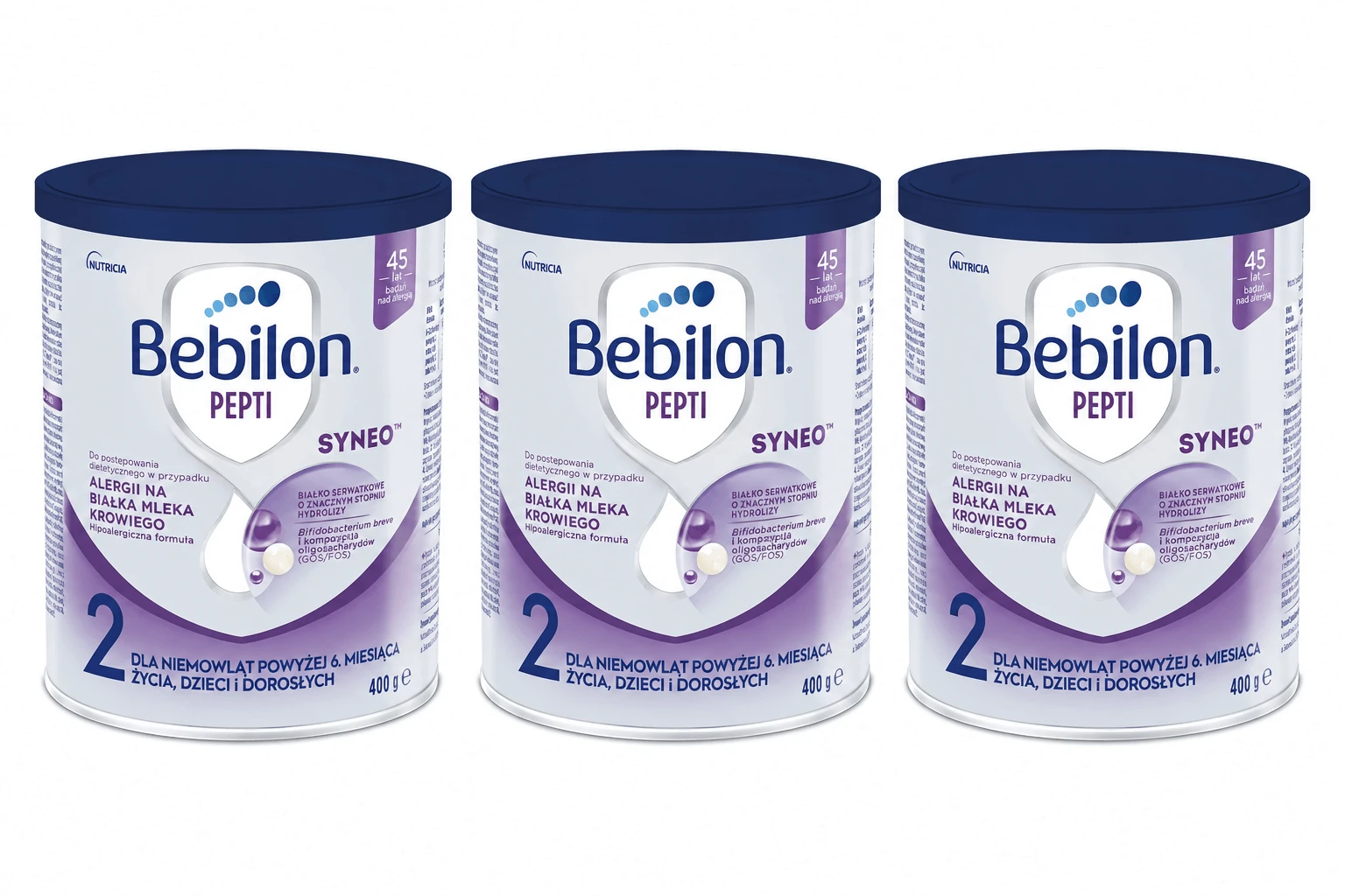 Bebilon Pepti 2 Syneo Säuglingsnahrung, für Säuglinge ab 6 Monaten, 3 x 400 g, Nutricia