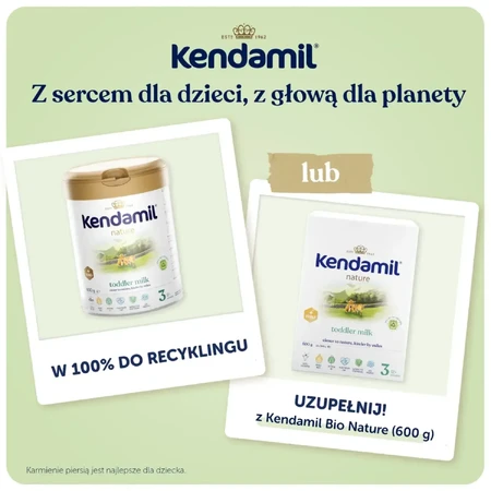 Kendamil Nature 3 HMO+ groeimelk 12+ mnd, 3x800 g