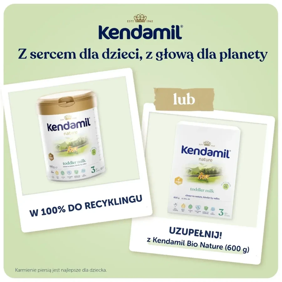 Kendamil Nature 3 HMO+ groeimelk 12+ mnd, 3x800 g