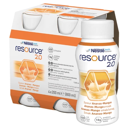 Resource 2.0 al gusto di ananas-mango, 16x200 ml, Nestlé 