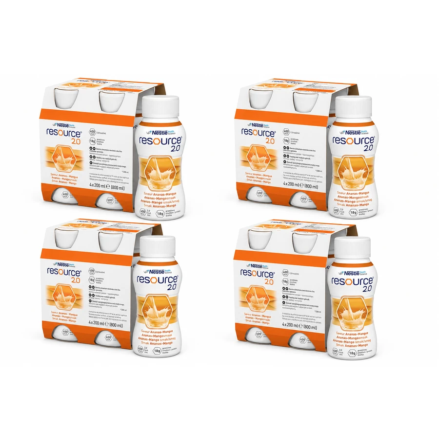 Resource 2.0 al gusto di ananas-mango, 16x200 ml, Nestlé 