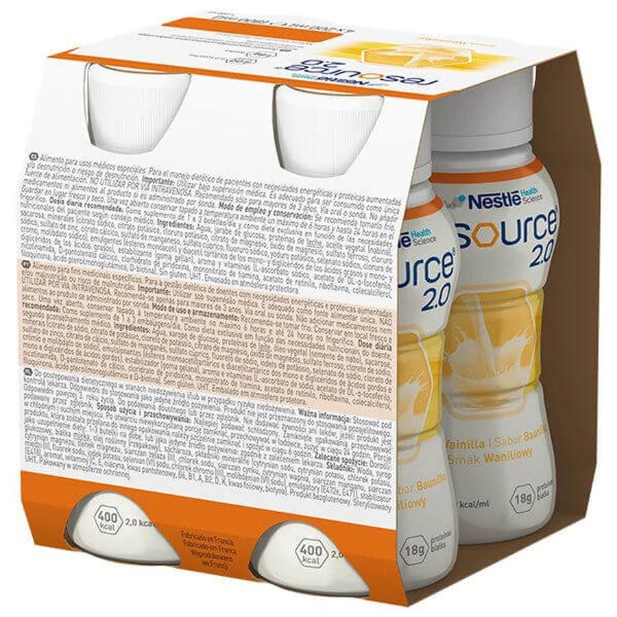 Resource 2.0, Nährstoffpräparat, Vanillegeschmack,  20x200 ml