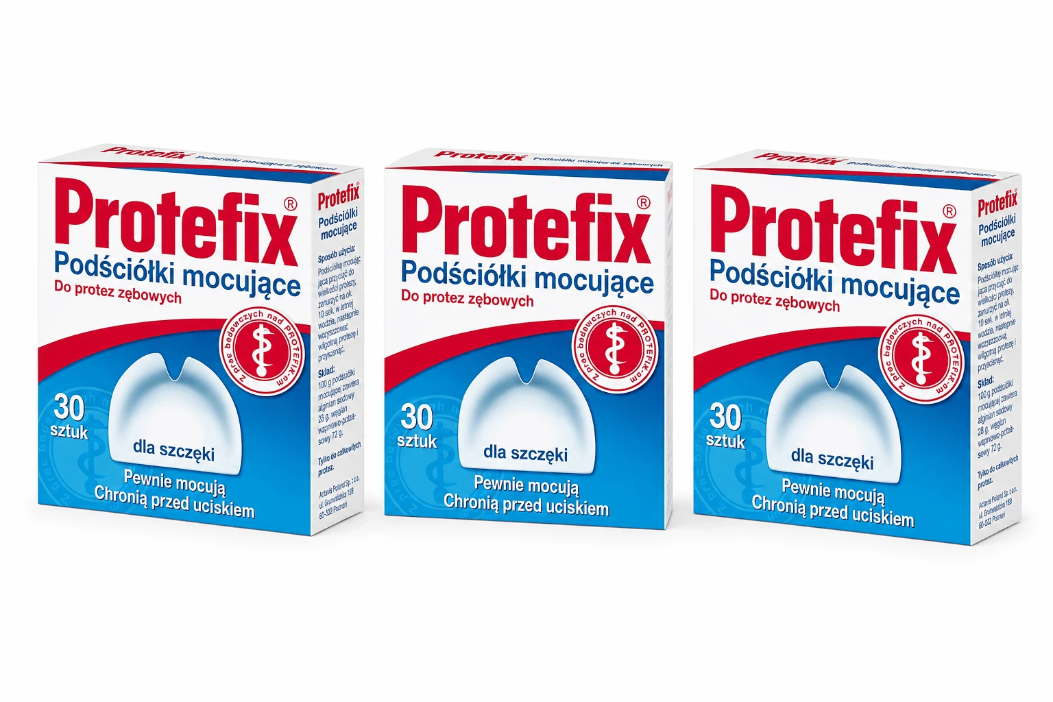 Protefix Kieferunterlage Fixierpolster - denture adhesive cushions - 3x30 Stück