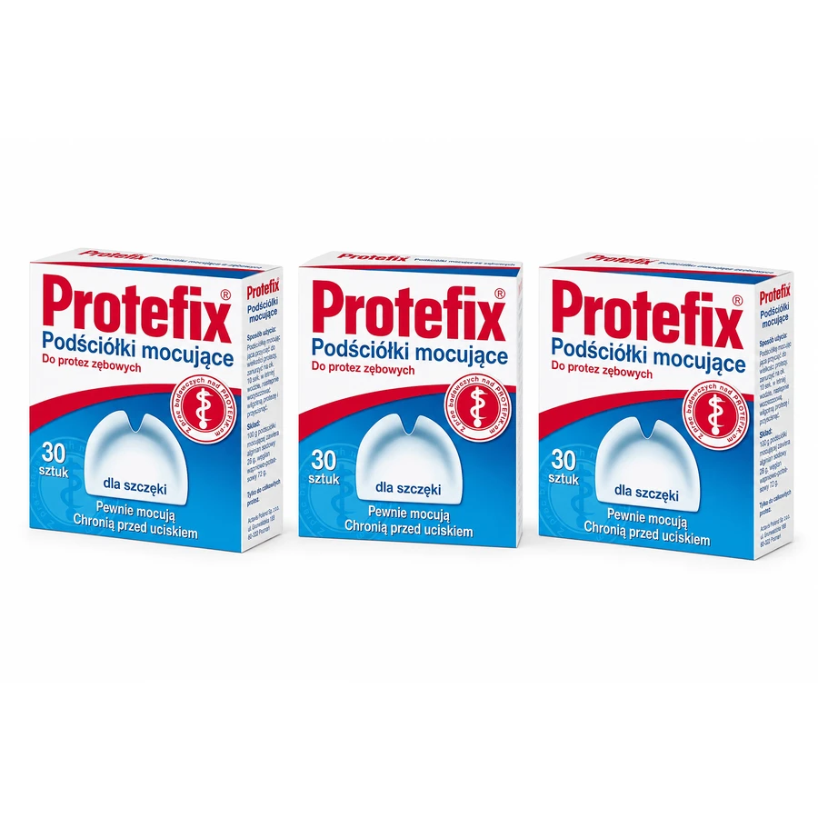 Protefix, prothesefixeerpads, voor de kaak, 3x30 stuks