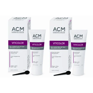 ACM Viticolor, gel tintóreo para pieles con manchas despigmentantes, 2x50 ml