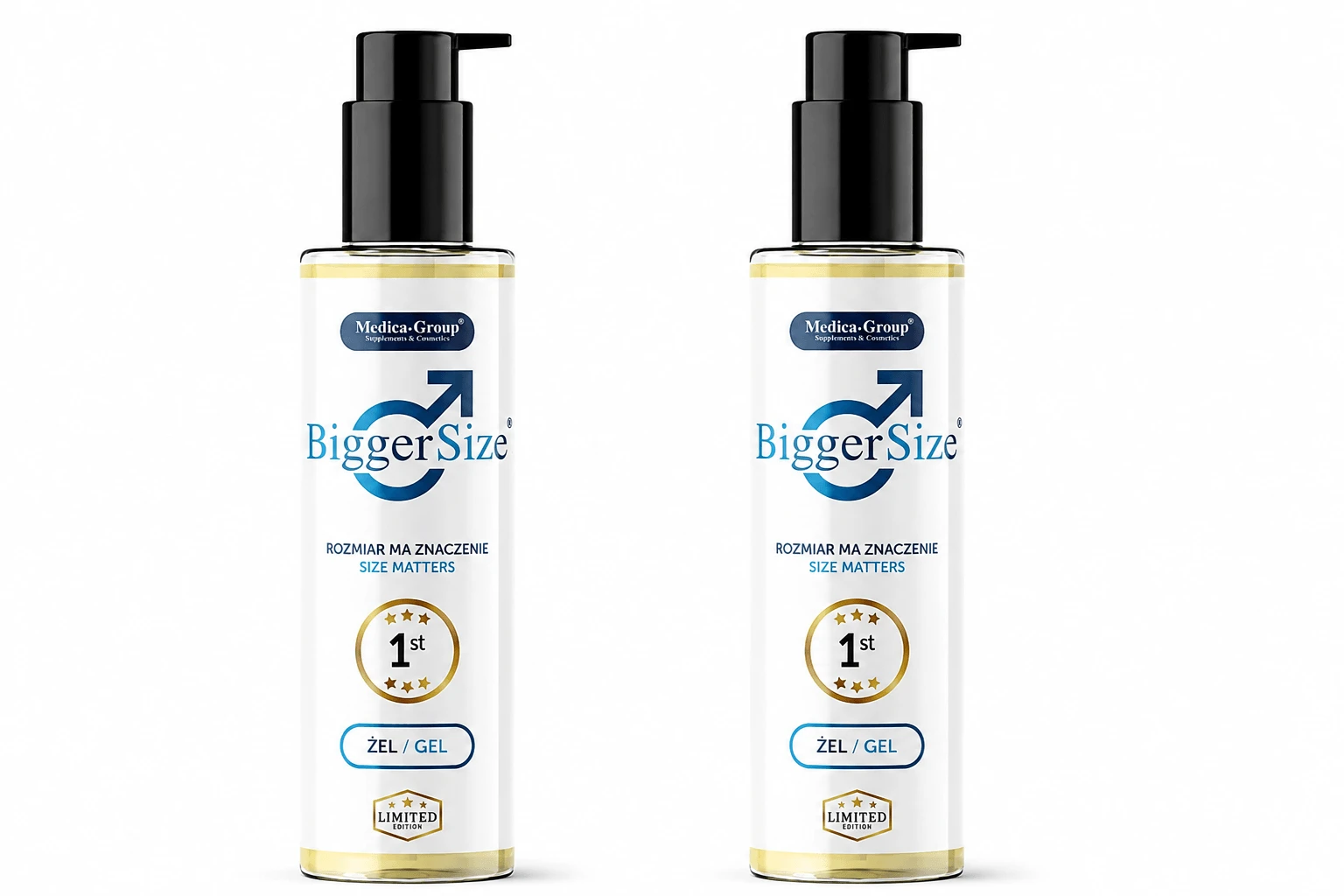 Medica-Group Bigger Size Gel für Penisvergrößerung, 2x150 ml