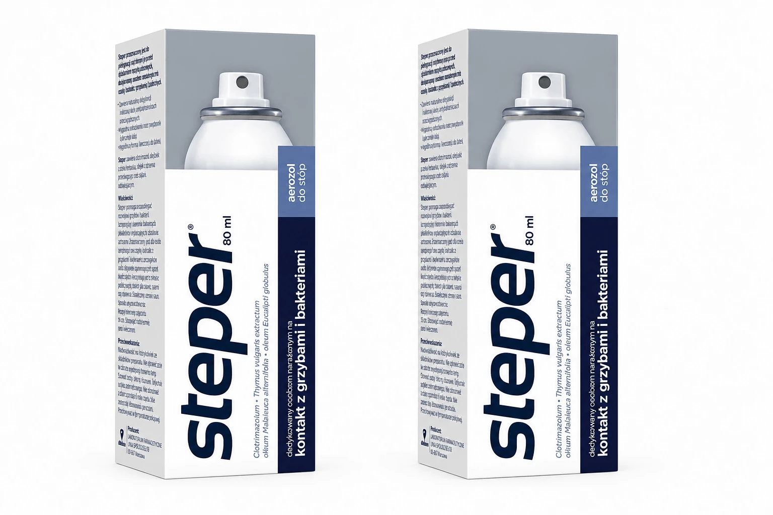 Steper, aerozol do stóp, 2x80ml