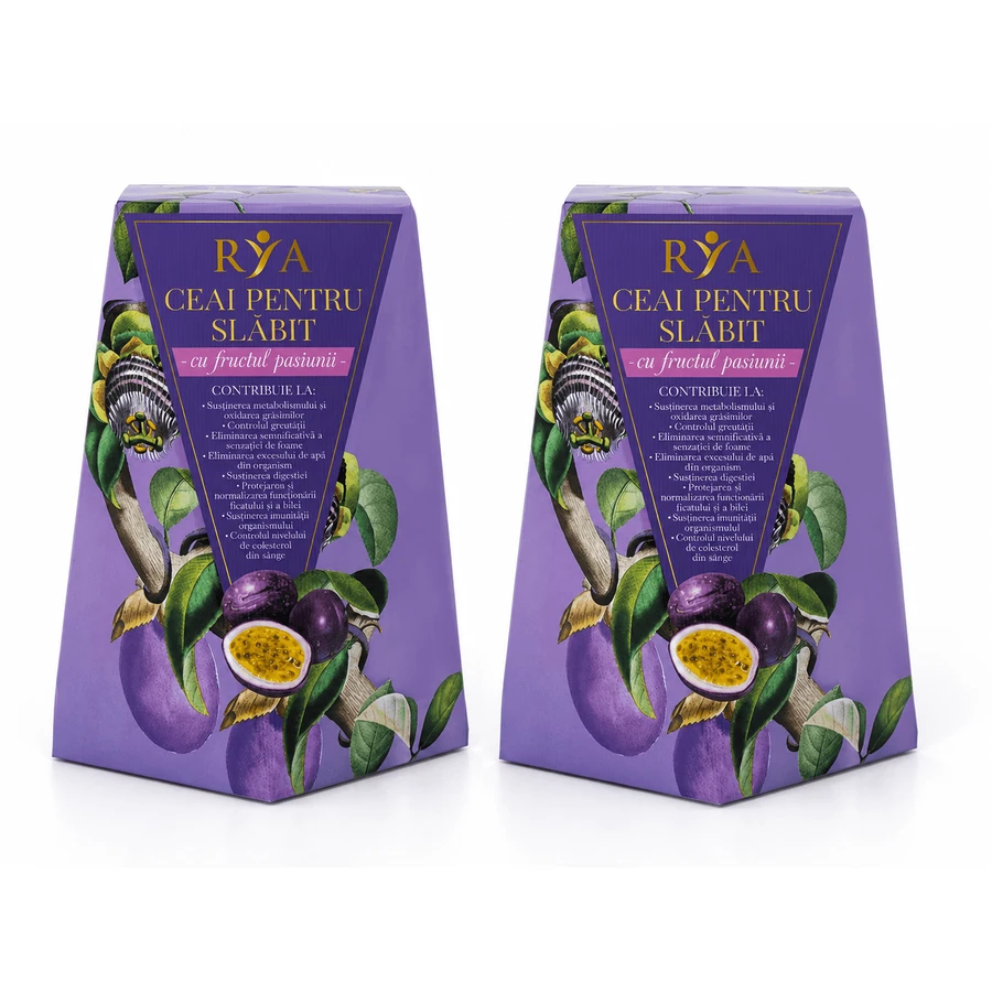 Ceai pentru slăbit cu fructul pasiunii, 2x60 g, Rya Vita  