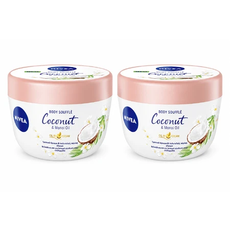 Nivea Feuchtigkeitsspendende Körpermousse mit Kokosnussduft, 2x200 ml