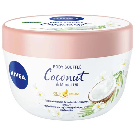 Nivea Feuchtigkeitsspendende Körpermousse mit Kokosnussduft, 2x200 ml