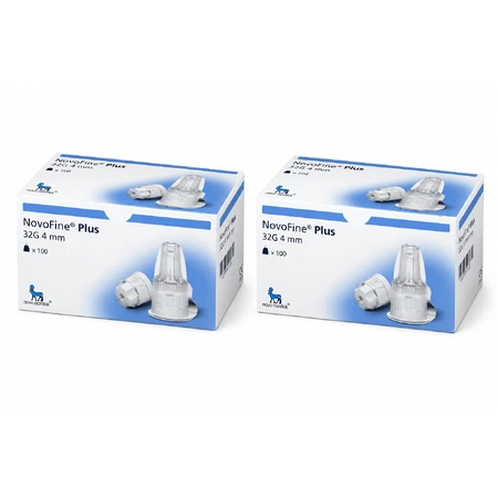 NovoFine Plus Injektionsnadeln, 32G (0,23/0,25 mm) x 4 mm, 2 x 100 Stück, Novo Nordisk Pharma