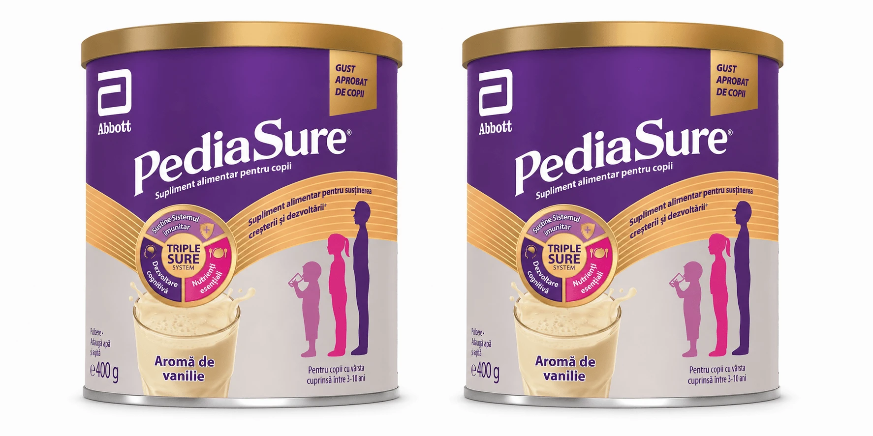 PediaSure mit Vanillegeschmack Pulver, 3-10 Jahre, 2x400 g, Abbott