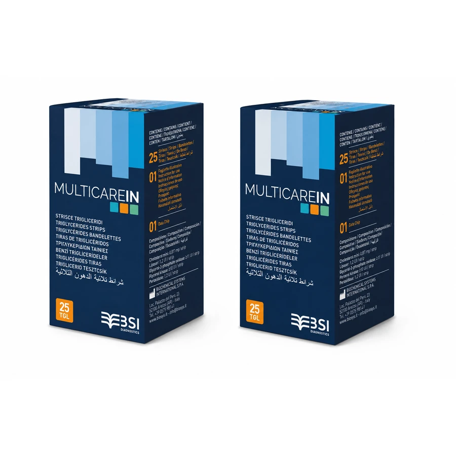 Testy do oznaczania trójglicerydów Multicare, 2 x 25 sztuk, Biochemical Systems: ceny i cechy
