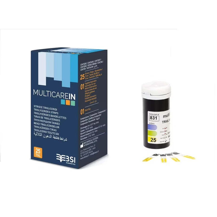Testy do oznaczania trójglicerydów Multicare, 2 x 25 sztuk, Biochemical Systems: ceny i cechy