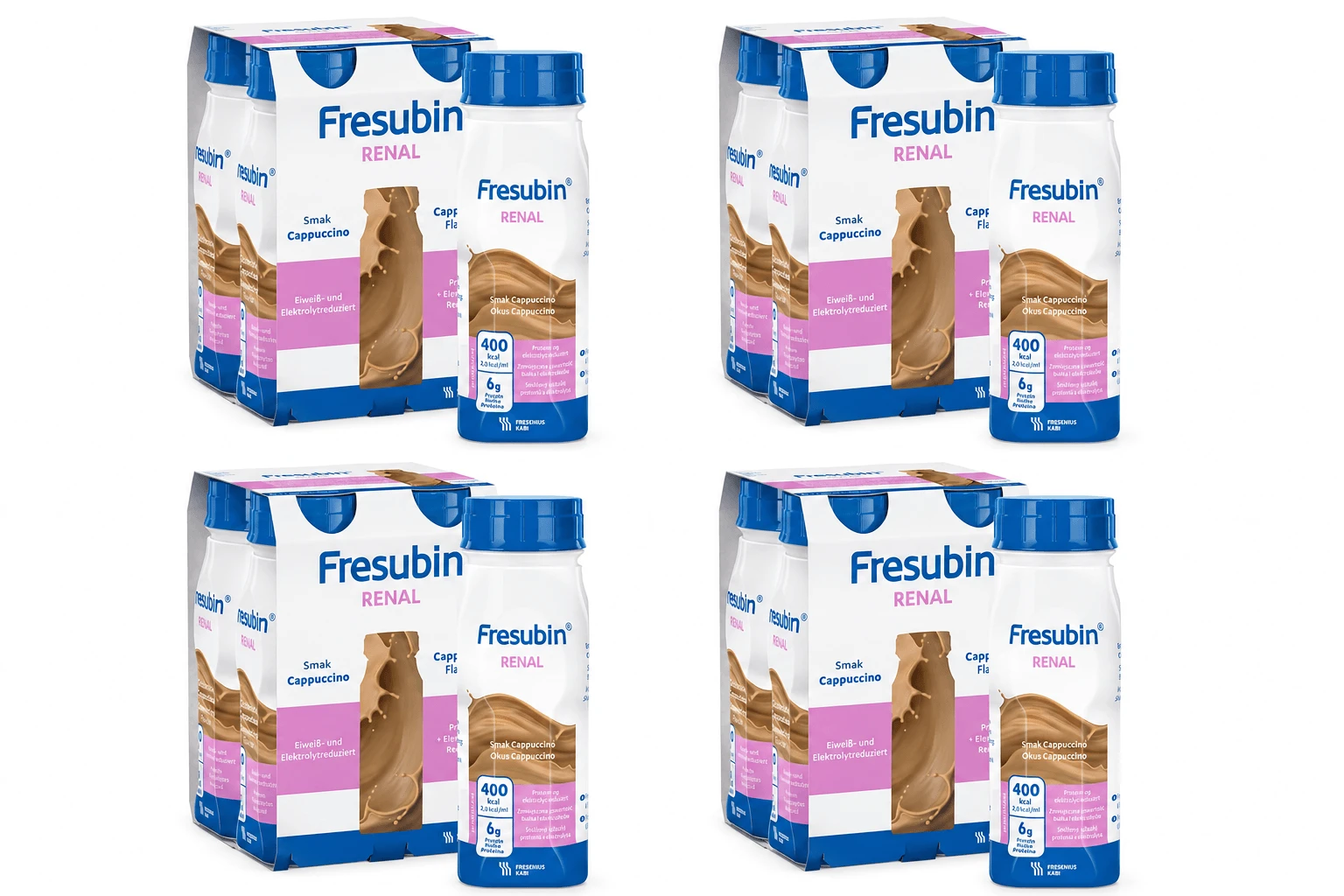 Fresubin Renal, Nährstoffpräparat, Geschmacksrichtung Cappuccino, 16x200 ml