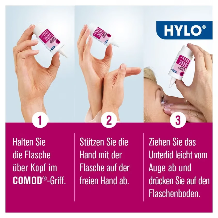 Krople do oczu HYLO DUAL INTENSE, 6 x 10 ml: ceny i cechy