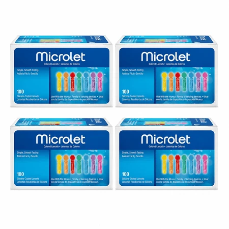 Strisce reattive per la misurazione della glicemia Ascensia Microlet Ace, 4 confezioni da 100 strisce