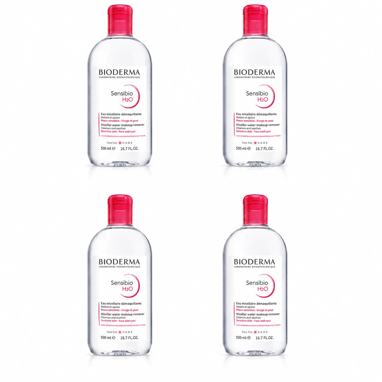 Bioderma Sensibio H2O Mizellenwasser-Set, 4x500 ml