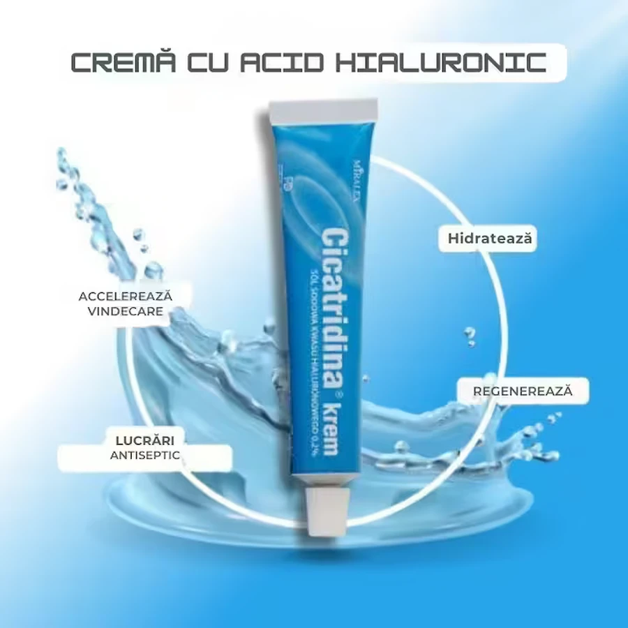 Krem Cicatridin, sól sodowa kwasu hialuronowego, 2x60 g, Miralex: ceny i cechy