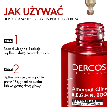 Vichy Dercos Aminexil Clinical Booster, suero capilar, 2x90 ml