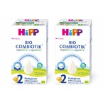 HiPP 2 Bio Combiotik, latte di proseguimento biologico, dopo 6 mesi, 2x550 g, Hipp