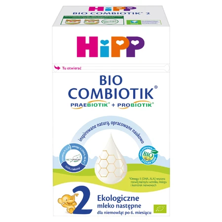 HiPP 2 Bio Combiotik, latte di proseguimento biologico, dopo 6 mesi, 4x550 g, Hipp