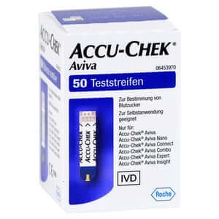 Bandelettes réactives Accu-Chek Aviva Plasma II, 4 boîtes de 50
