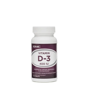 Gnc Vitamina D-3 400 UI, Vitamina D-3 naturale al 100% da lanolina 400 UI, 100 Tb