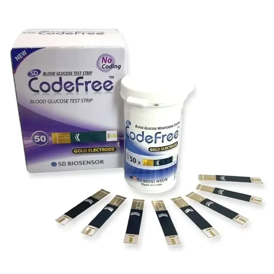 Benzi de testare CodeFree pentru glicemie, 8x50 de bucăți, D&G Group
