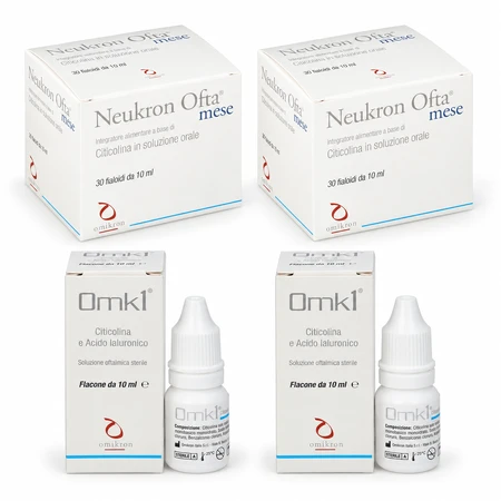 Set Neukron Ofta Mese, 60 flacoane + OMK1 soluție 20 ml, Omikron