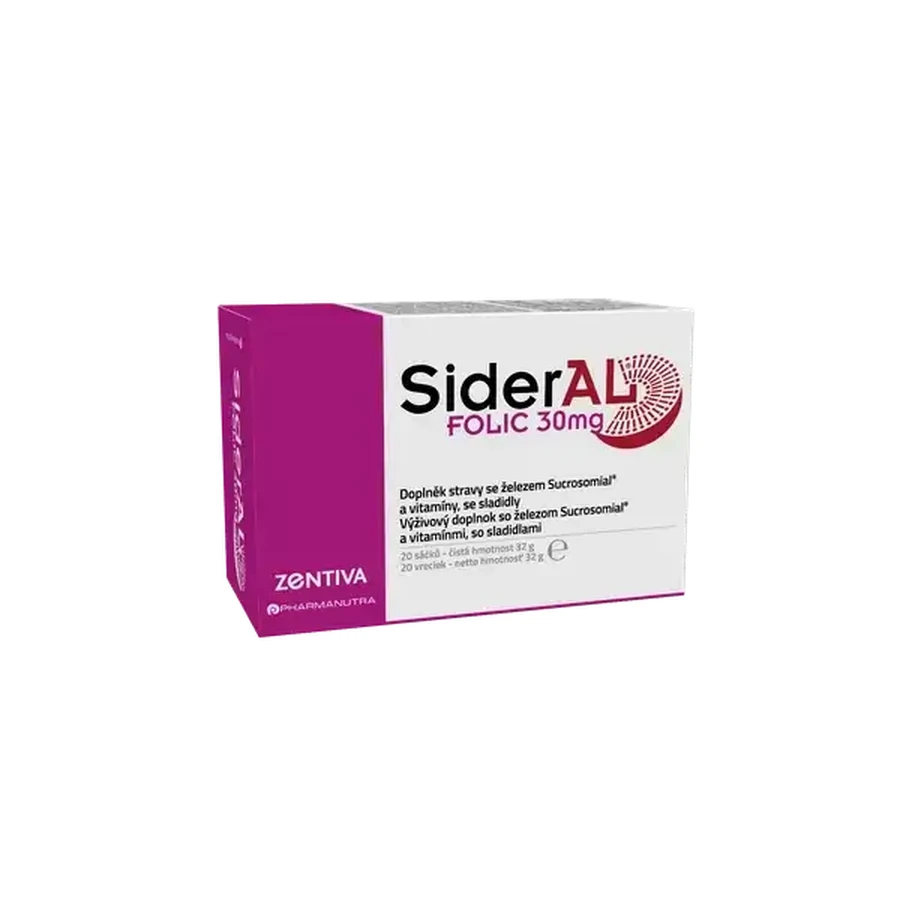SiderAL Forte-set, 60 capsules + SiderAL Folic 60 zakjes, Zentiva