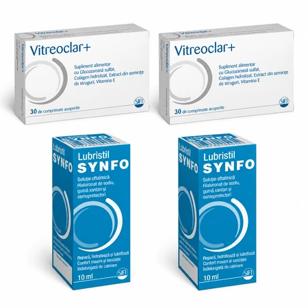 Vitreoclar Plus, 60 Tabletten + Lubristil Synfo, 20 ml, Sifi