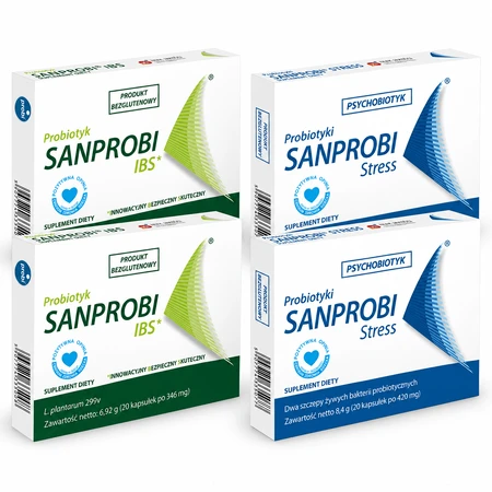Sanprobi IBS, 40 Kapseln + Sanprobi Stress, 40 Kapseln