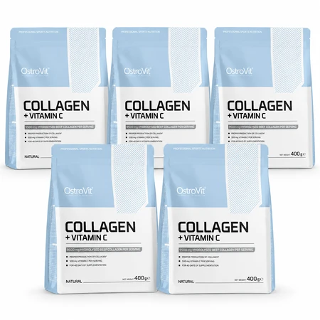 Collagène + Vitamine C naturelle, 5x400 g, OstroVit