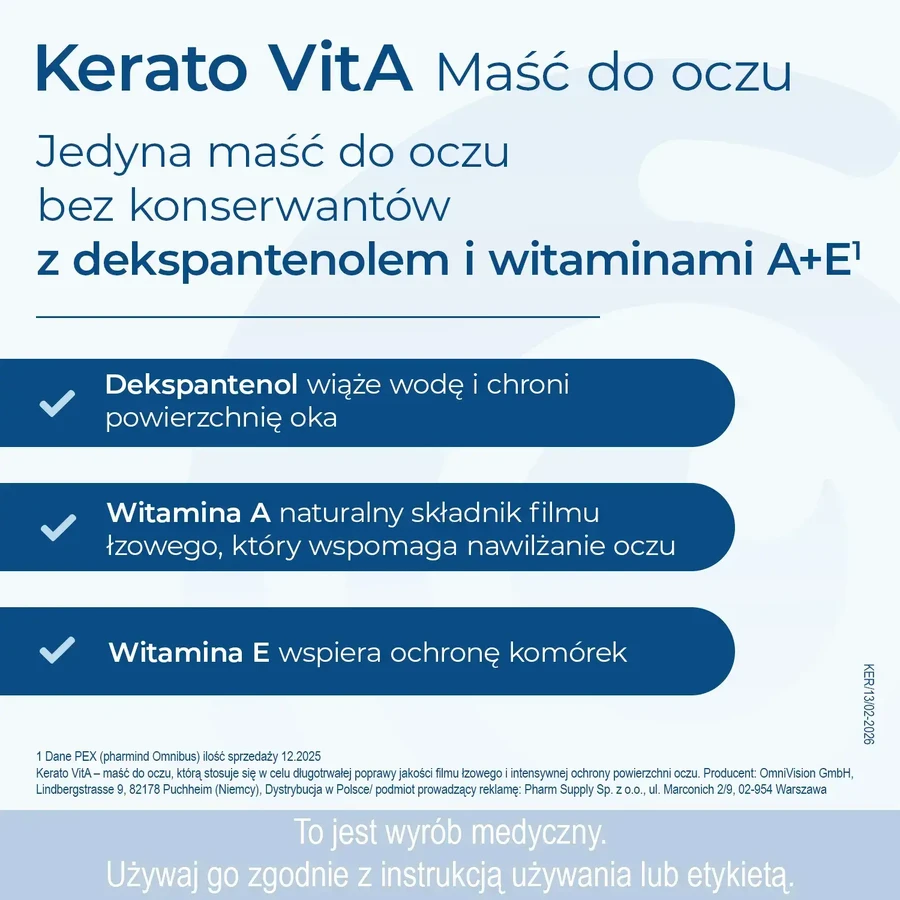 Kerato VitA, pommade oculaire, 8x5 g